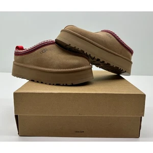 UGG Women's Tazz Maxi Tasman Slip-On Platform Slippers Chestnut Size 7 NIB #021S - Picture 1 of 12