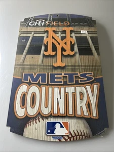 New York Mets Country 11x17 Wood Sign Wincraft MLB 2009 NYM BRAND NEW! - Picture 1 of 2