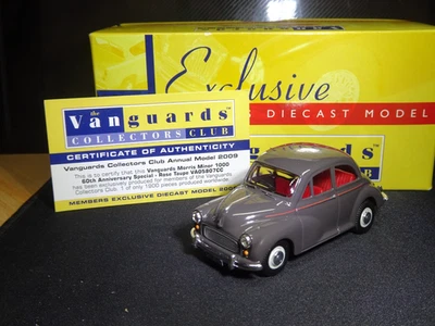 RARE 1/43 CORGI VANGUARDS MORRIS MINOR ROSE TAUPE CLUB MODEL MIB - Image 1 of 3