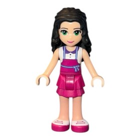 LEGO Friends frnd228 EMMA White Top with Magenta Apron From # 41311 Pizza Shop