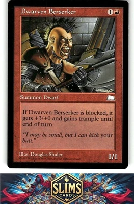 Magic the Gathering MTG Weatherlight Dwarven Berserker # Buy 2 Get 1 - Image 1 of 2