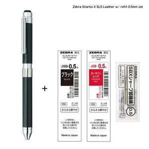 Zebra Sharbo X SL5 Leder schwarz Multistift Set mit 0,5 schwarz & roten Minen + Bleistift - Bild 1 von 12