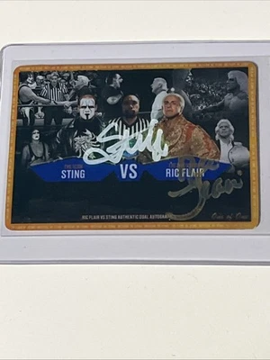 Tarjeta coleccionable Ric Flair Becket auténtica en tarjeta automática Foto 1 de 4