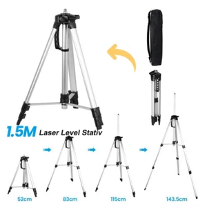 Bau Laser Level Stativ Ständer Aluminiumgehäuse 1.5m für Laser Verstellbar Hohen - Bild 1 von 12
