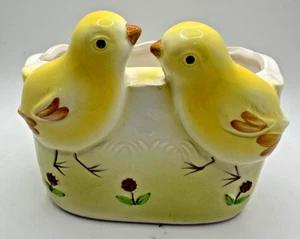 Vintage Relpo Two Yellow Chicks Planter Spring Easter Mid Century Japan - Bild 1 von 5