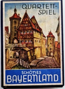 vtg. quartett game HADE Schönes Bayernland Germany Beautiful Bavarialand cards - Picture 1 of 14