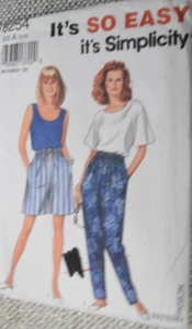 Simplicity Pattern 8254 Misses' Pants Shorts Top Tank Top Sz 10-20 Uncut - Picture 1 of 2