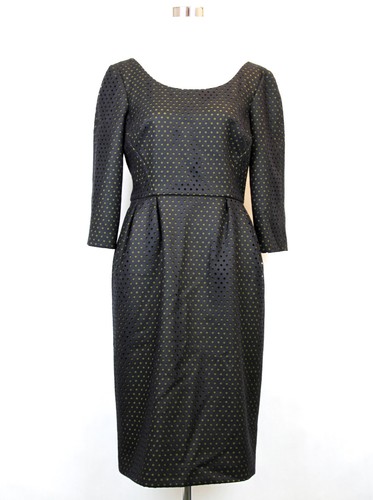 Abito Gucci autentico $2300 nuovo con dettaglio maglia forata nera 322090 1375