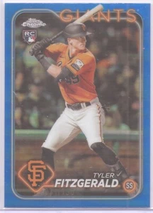 2024 TOPPS CHROME - # 131 - TYLER FITZGERALD - ROOKIE - BLUE REFRACTOR-  031/150 - Picture 1 of 1