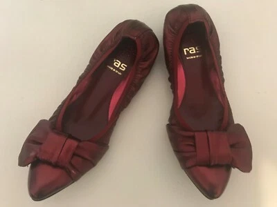 Nuevo para mujer RAS 615FA1G napa metal vino plano talla 6M EE. UU. Foto 1 de 3