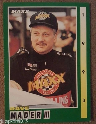 1993 Edition Dave Mader III Card 65 of 300 Maxx Race Cards - Image 1 of 2