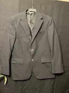 Versini Blazer Men's 41R Black Suit Jacket 100% Wool Prom Fancy Dressy RN77219 - Picture 1 of 13