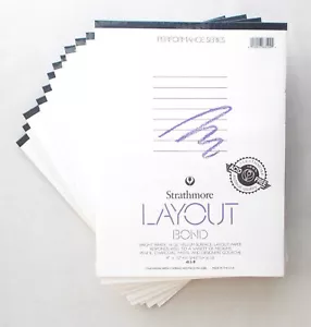 12 PADS..STRATHMORE..9 x 12 "PERFORMANCE SERIES" LAYOUT..VELLUM SURFACE..RARE - Picture 1 of 3