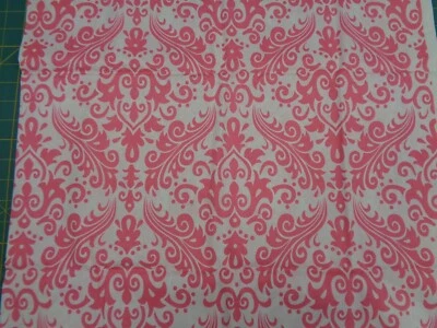Damask - Riley Blake - BTY 72"Lx42"W - COTTON -PINK & WHITE VERY CUTE!!! - Image 1 of 4