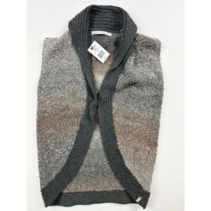 Woolrich Cardigan maglione senza maniche taglia M lana acrilica antracite donna $85 NUOVO - Foto 1 di 8