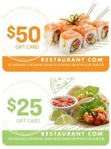 $75 Restaurant com Food Gift Cards, If I'm online U Get it NOW! INSTANT DELIVERY - Picture 1 of 3