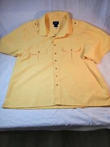 John Blair Short Sleeve XXXL BOLD Yellow Men's Shirt - Picture 1 of 3