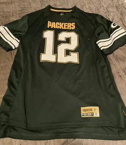 AARON RODGERS Green Bay PACKERS Football MAJESTIC Jersey Style LARGE Shirt NFL - Picture 1 of 4