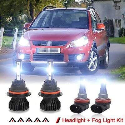 Faros antiniebla 4X 4 lados 9007 y H11 LED altos/bajos para Suzuki SX4 2007-2013 Foto 1 de 4