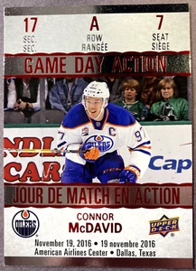 2017-18 UD Tim Hortons Game Day Action #GDA-7 Connor McDavid Edmonton Oilers - Picture 1 of 1
