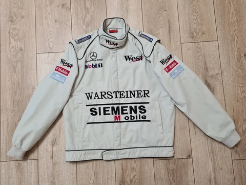 MERCEDES WEST VINTAGE JACKET RETRO F1 MCLAREN FORMULA 1 BOMBER MERCEDES BENZ szL Cover