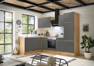 Küche Küchenzeile Winkelküche Marleen Premium 280 cm Grau Artisan Eiche Respekta - Bild 1 von 12