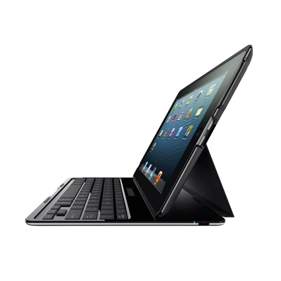 BELKIN CASE FOR IPAD 4 3 2 FOLIO KEYBOARD BLUETOOTH ULTIMATE *RETRN1* F5L149-BLK - Image 1 of 4