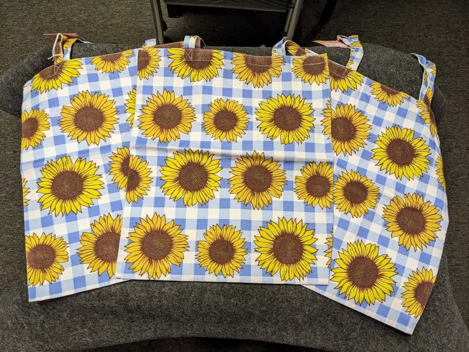 -SKINNYDIP LONDON Sunflowers floral canvas foldable medium tote - 3 BAGS