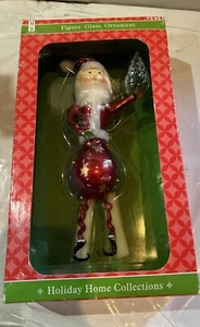 Merry Brite Figure Santaclaus Glass Christmas Ornament  New - Picture 1 of 3