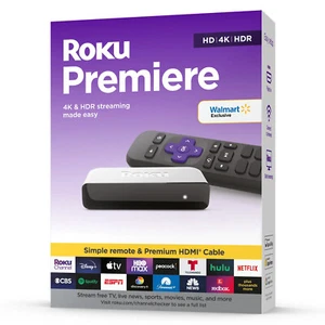 ROKU PREMIERE 3920RW-SW LETTORE MULTIMEDIALE STREAMING HD/4K/HDR CON CABINA HDMI + TELECOMANDO, NUOVO - Foto 1 di 1