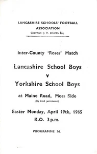 Manchester City - Lancashire Boys v Yorkshire (@ Maine Road) 1965 - Imagen 1 de 1