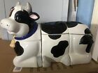CERAMIC COW SHAPED STORAGE CONTAINER IN 3 SEP PARTS WITH LIDS 37cm x 27cm APPROX