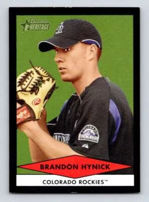 2007 Bowman Heritage Prospects Black Border #BHP78 Brandon Hynick Rockies #47/52 - Image 1 of 2