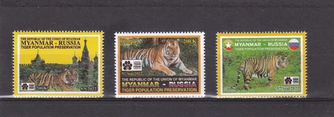 Myanmar 2nd International Forum for Tiger Population Preservation mnh set 2022 Cover