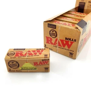 Rollos de papeles de liar RAW 3m clásicos naturales sin refinar pieles rasgaduras - Imagen 1 de 6