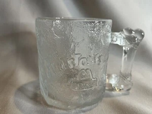 Flintstones Glass Coffee Mug Tea Cup McDonalds 1993 Pre-Dawn RocDonalds Mug - Picture 1 of 10