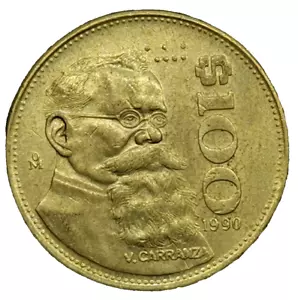 Carranza Garza / Eagle 100 Pesos 1990 Mo MEXICO (569E) - Picture 1 of 2
