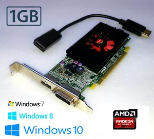 HP Pavilion p6703 p6703w p6715f p6719c p6720f HD 1GB DVI Video Card + DP to HDMI - Picture 1 of 1