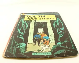 BD Tintin Vol 714 pour Sidney Hergé édition EO B37 de 1968 dos carré rouge - Imagen 1 de 8