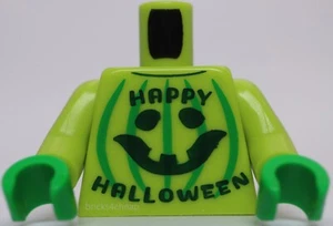 Lego Lime Halloween Torso Happy Halloween Bright Green Hands - Picture 1 of 2