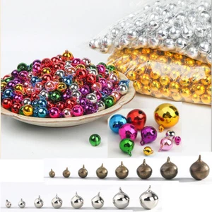 Ciondolo 6-20 mm campane jingle ottone multicolore perline gioielli festa di Natale decorazione - Foto 1 di 17