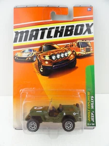 2010 Matchbox #96 Jeep Willys (Green) - Picture 1 of 6