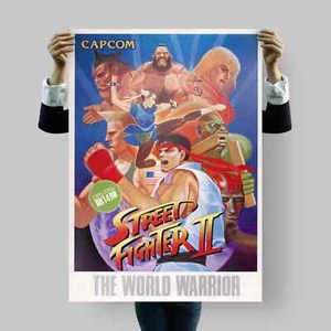 Street Fighter II Poster – Classic Capcom Game Artwork • Size A4, B2, B1 - Bild 1 von 7