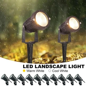 10X 12V 5W Landscape Spotlights LED Waterproof Warm/Cool White Outdoor Garden - Picture 1 of 12