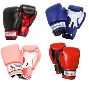 ProForce Boxing/Cardio/Kickboxing Fighter Gloves w/ Hook & Loop Wrist Wrap - Picture 1 of 5