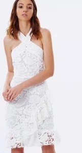 CASPER & PEARL PETRA DRESS BNWT WHITE SZ 8 (lc4) - Picture 1 of 5