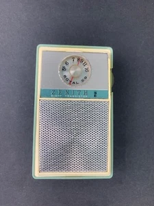 Vintage Zenith  Transistor Radio Royal  59  Turquoise  Working - Picture 1 of 8