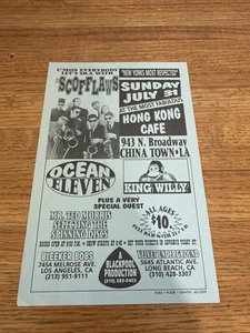 Vintage Scofflaws Ocean Eleven King Willy Concert Show Flyer @ Hong Kong Cafe - Picture 1 of 10