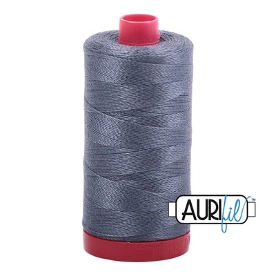 Medium Grey 1158 | 12wt Large Spool 325M / 356Y | Aurifil - Image 1 of 4