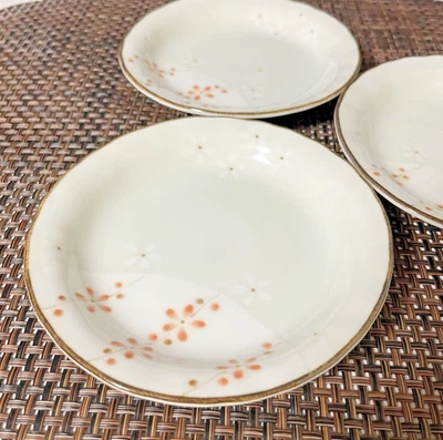 Piccoli piatti Mino Ware - Set di 3 vintage giapponesi - colore pallido e... - Immagine 1 di 4